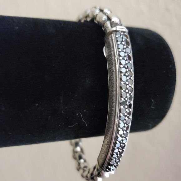 David Yurman Silver and Black Bracelet